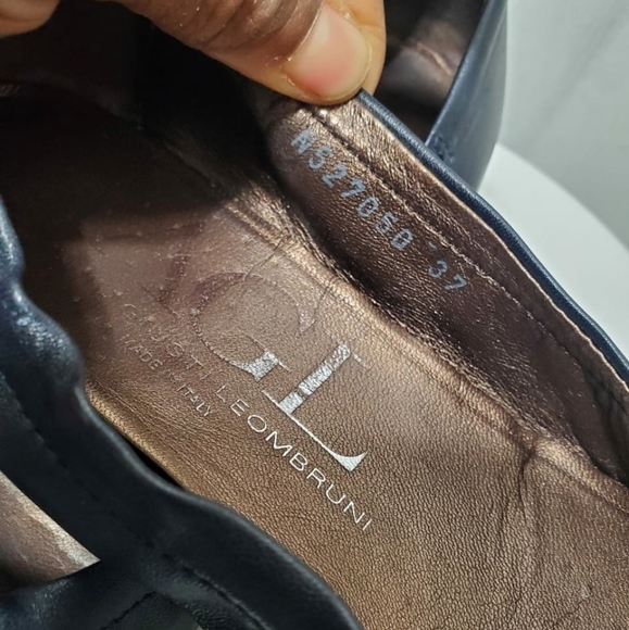 AGL Ballet Flats Womens Leather Metal Studs Cap Toe shoe 🌴 - Picture 9 of 11